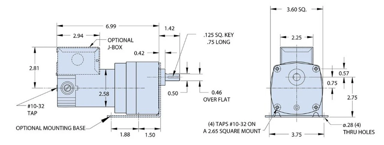 Bison 011-190-4007 Gear Motor 1/20 Hp, 269 RPM 24VDC 2 Bison 011-190-4007 Gear Motor 1/20 Hp, 269 RPM 24VDC - Image 2