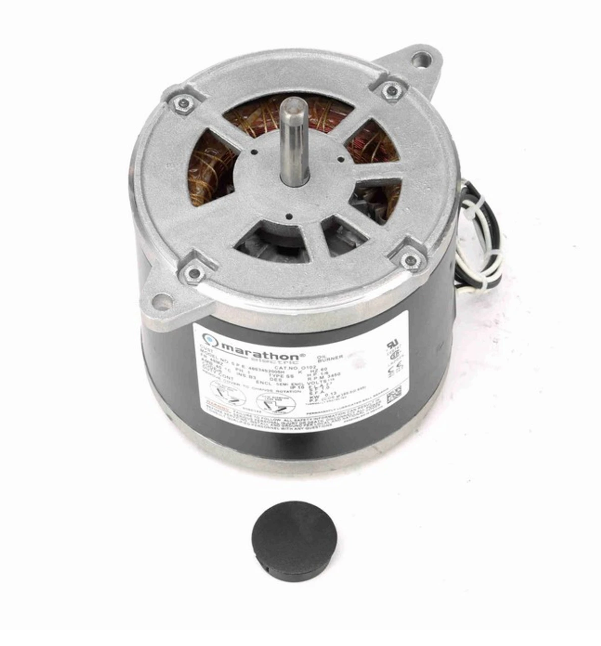 O102 Marathon 1/6 Hp (1 Speed) 115V 3450 RPM 48MZ Frame Split Phase Oil Burner Motor 2 O102 Marathon 1/6 Hp (1 Speed) 115V 3450 RPM 48MZ Frame Split Phase Oil Burner Motor - Image 2