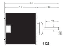 1128 Nidec | 1/2 Hp 1075 RPM 1-Speed 460V; 5.6" Condenser Fan Motor -Electric Motor Warehouse Store 1128 dim 40882.1571320188