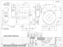 114216.00 Leeson | 1 Hp 3450 RPM 115/208-230V Double Shafted Power Tool Motor 9 114216.00 Leeson | 1 Hp 3450 RPM 115/208-230V Double Shafted Power Tool Motor -Electric Motor Warehouse Store 114216 dim 26613.1571166867