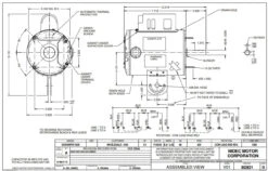 1380 Nidec | 1/2 Hp 825 RPM 1-Speed 115/230V; 5.6" Yoke Mount Fan Motor -Electric Motor Warehouse Store 1380 dim 49747.1585754964