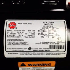 1380 Nidec | 1/2 Hp 825 RPM 1-Speed 115/230V; 5.6" Yoke Mount Fan Motor -Electric Motor Warehouse Store 1380b 49326.1585754953