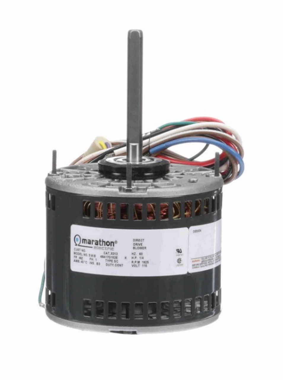 X013 Marathon 1/4 Hp 115V 1625 RPM (3 Speed) OPAO 48Y Frame Blower Motor 1 X013 Marathon 1/4 Hp 115V 1625 RPM (3 Speed) OPAO 48Y Frame Blower Motor