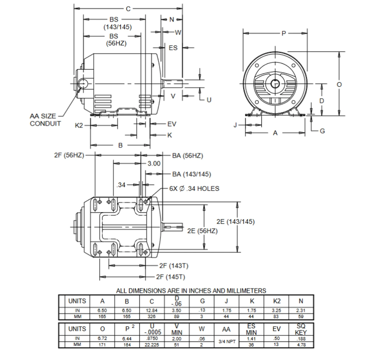 D2V2B Nidec 2 Hp 1800 RPM 145T (Rigid Base) 230/460V ODP Inverter-Duty 3-Phase Motor 2 D2V2B Nidec 2 Hp 1800 RPM 145T (Rigid Base) 230/460V ODP Inverter-Duty 3-Phase Motor - Image 2