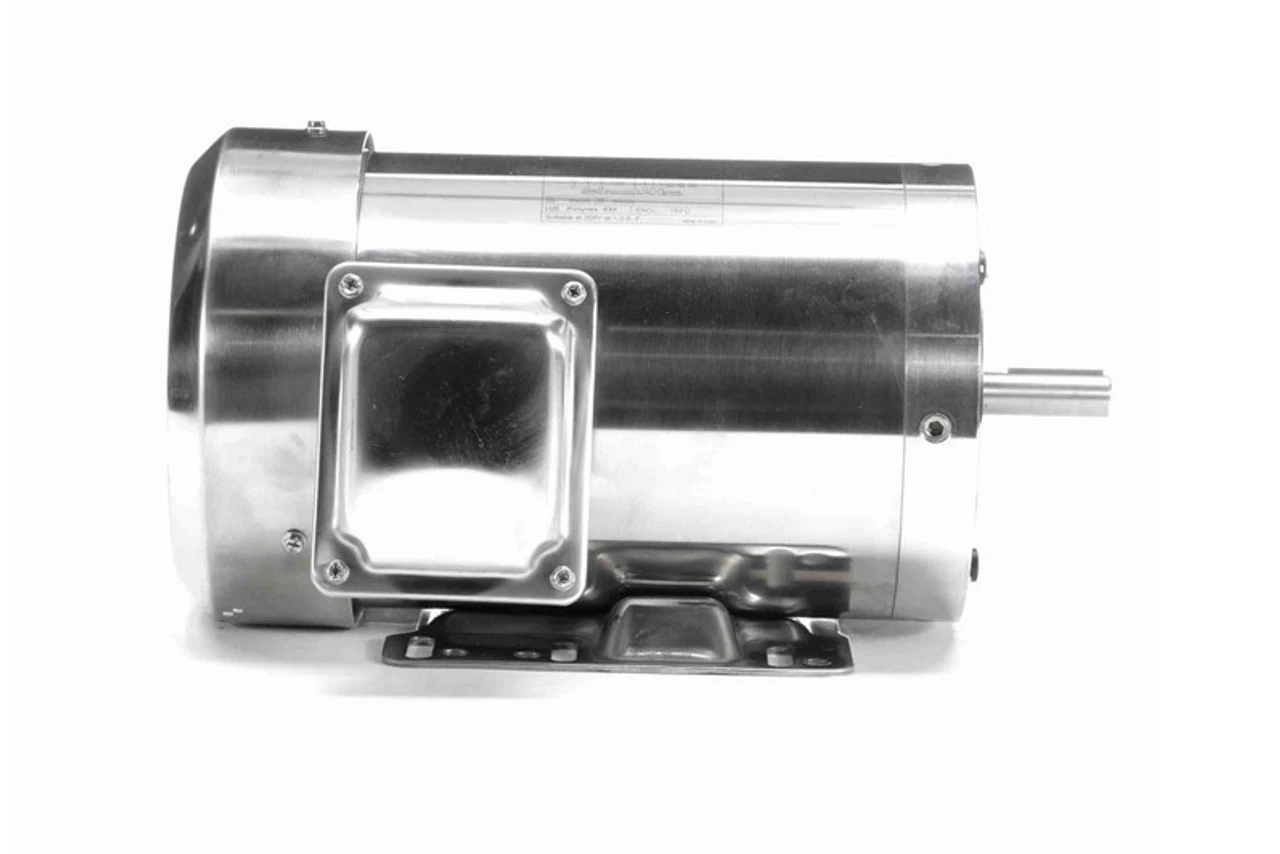 191417.00 Leeson 1 Hp 1200 RPM 208-230/460V 56HC Frame (Rigid Base) TEFC 3-Phase All-Stainless Wash-Down Motor 3 191417.00 Leeson 1 Hp 1200 RPM 208-230/460V 56HC Frame (Rigid Base) TEFC 3-Phase All-Stainless Wash-Down Motor - Image 3