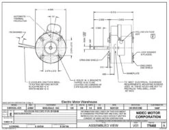 1989P Nidec | 1/20 Hp 1625 RPM 1-Speed 230V; 5.0" Condenser Motor -Electric Motor Warehouse Store 1989Pdimaaa 19957.1568739669