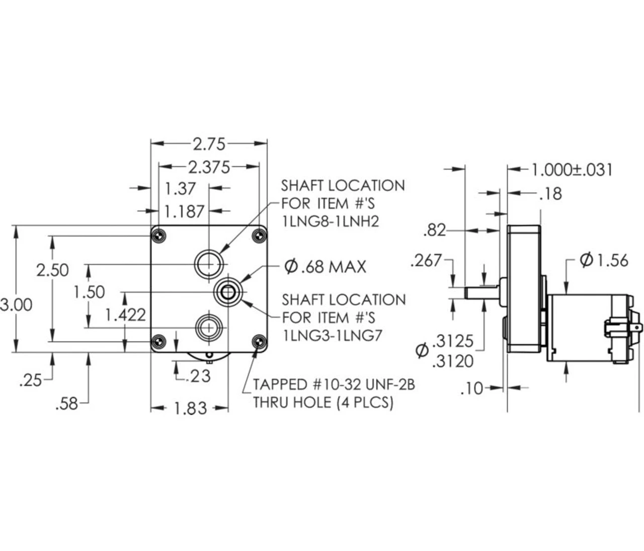 Dayton Model 1LNH2 DC Gear Motor 50 RPM 1/90 Hp 12VDC (4Z840) 2 Dayton Model 1LNH2 DC Gear Motor 50 RPM 1/90 Hp 12VDC (4Z840) - Image 2