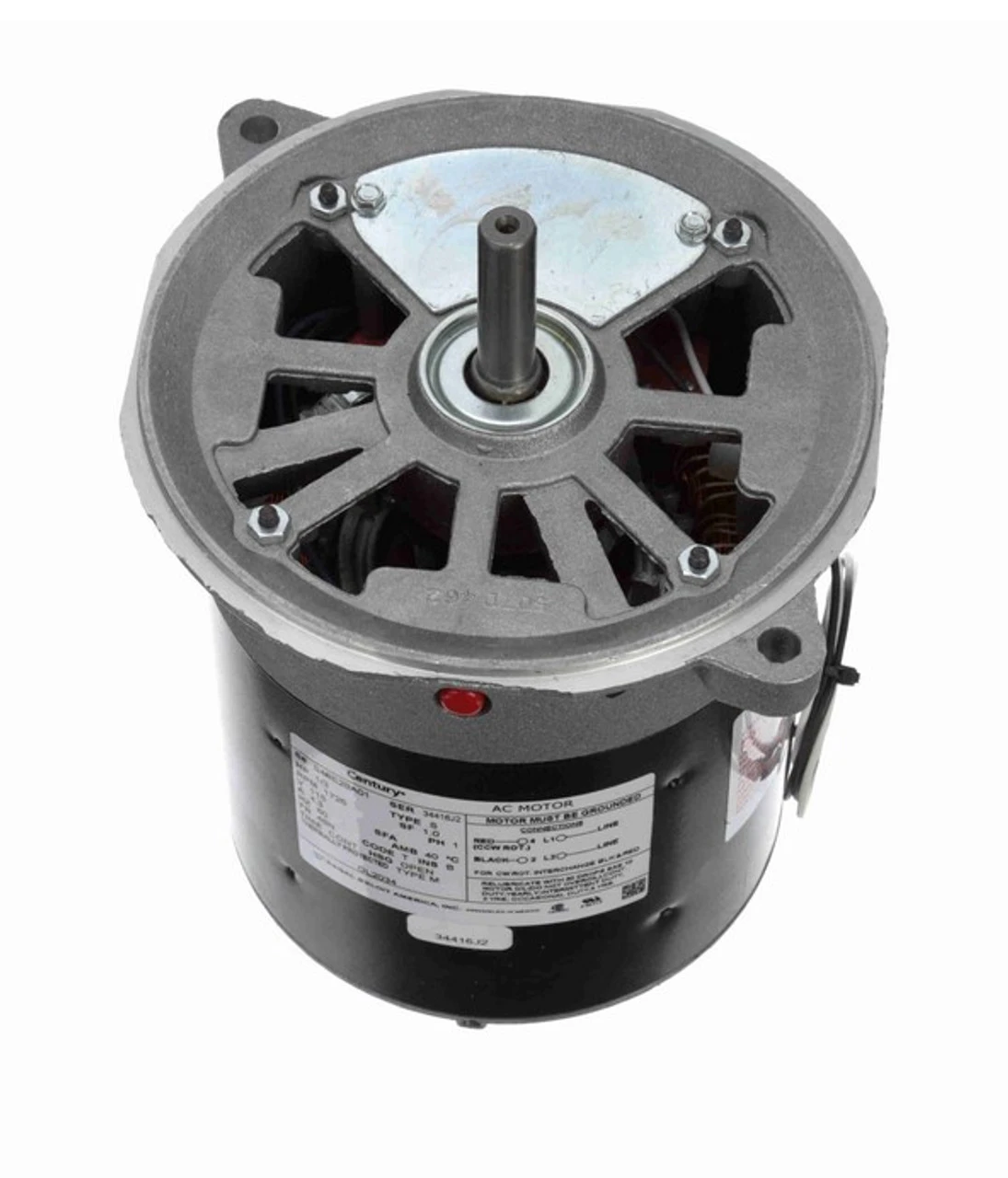 OL2034 Century 1/3 Hp (sleeve Bearing) 115V 1800 RPM Open 48N Frame Split Phase Oil Burner Motor 2 OL2034 Century 1/3 Hp (sleeve Bearing) 115V 1800 RPM Open 48N Frame Split Phase Oil Burner Motor - Image 2