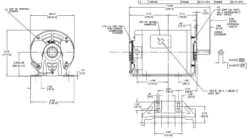 ARB2054L1 Century 1/2 Hp (2 Speed) 115V 1800/1200 RPM TEAO 56 Frame Split Phase Resilient Base Motor -Electric Motor Warehouse Store 2054 line 47178.1633103532