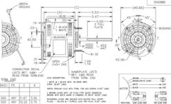 X209 Marathon 1/3 Hp 230V 825 RPM (1 Speed) OPAO 48Y Frame Blower Motor -Electric Motor Warehouse Store 209 line 12577.1627311700