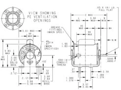 C209 Marathon 1/3 Hp (1 Speed) 115/208-230V 1800 RPM ODP 48 Frame Cap Start Resilient Base Motor -Electric Motor Warehouse Store 209 line 94078.1631555253