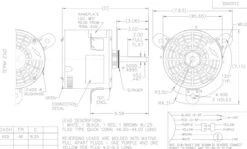 X222 Marathon 1/3 Hp (2 Speed) 230V 1075/825 RPM OPAO 48Y Frame PSC Lug Mount Motor -Electric Motor Warehouse Store 222 line 60584.1634660487