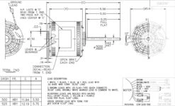X022 Marathon 3/4 Hp 230V 1625 RPM (3 Speed) OPAO 48Y Frame Blower Motor -Electric Motor Warehouse Store 22 line 98566.1627399040