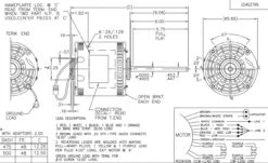 X241 Marathon 3/4 Hp 208-230V 1075 RPM (2 Speed) OPAO 48Y Frame Blower Motor -Electric Motor Warehouse Store 241 line 45902.1627403186