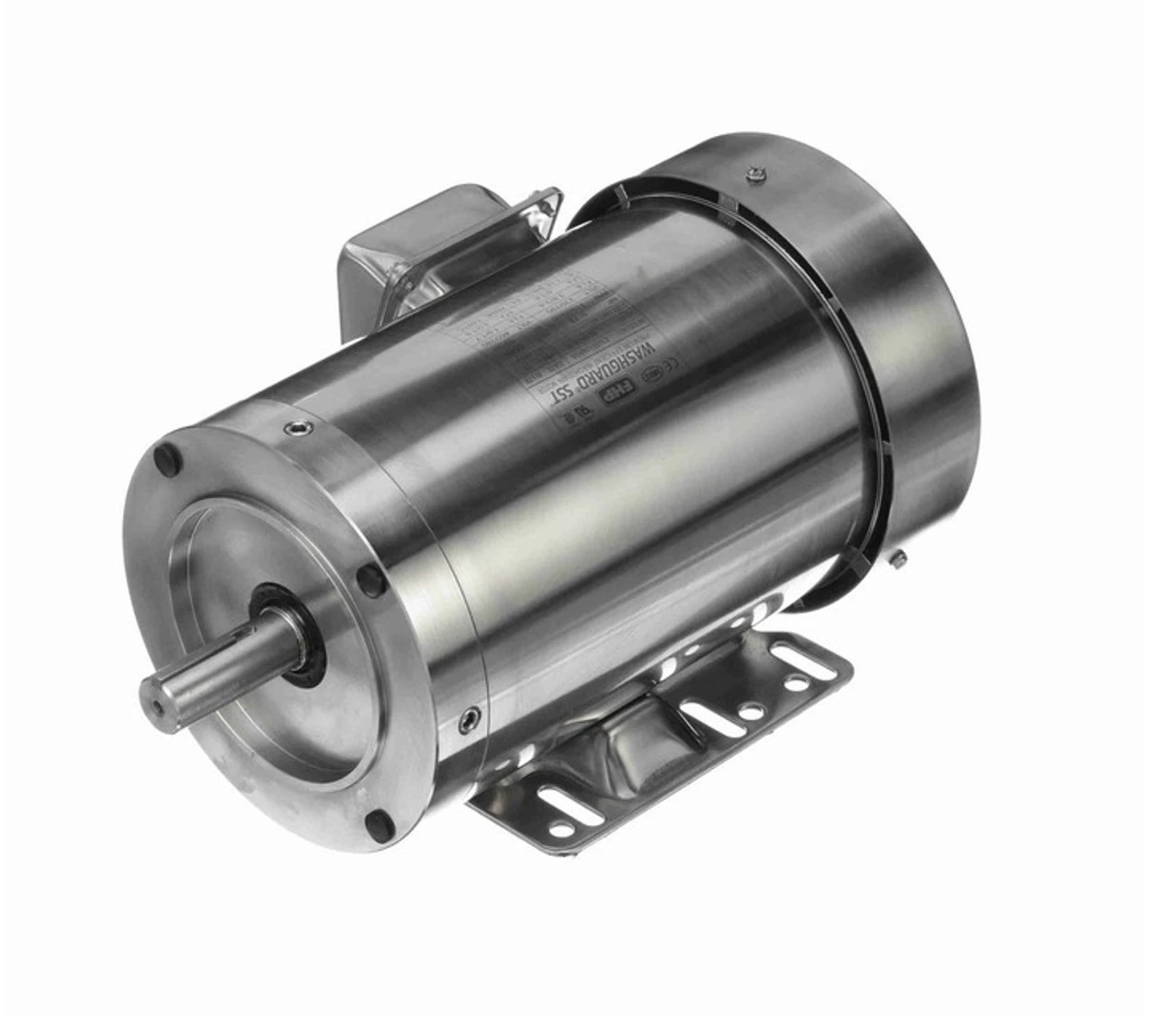 191528.00 Leeson 1 Hp 1200 RPM 208-230/460V 145TC Frame (Rigid Base) TEFC 3-Phase All-Stainless Wash-Down Motor 2 191528.00 Leeson 1 Hp 1200 RPM 208-230/460V 145TC Frame (Rigid Base) TEFC 3-Phase All-Stainless Wash-Down Motor - Image 2