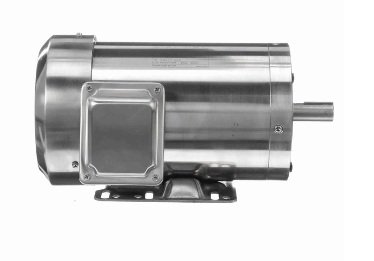 191528.00 Leeson 1 Hp 1200 RPM 208-230/460V 145TC Frame (Rigid Base) TEFC 3-Phase All-Stainless Wash-Down Motor 3 191528.00 Leeson 1 Hp 1200 RPM 208-230/460V 145TC Frame (Rigid Base) TEFC 3-Phase All-Stainless Wash-Down Motor - Image 3