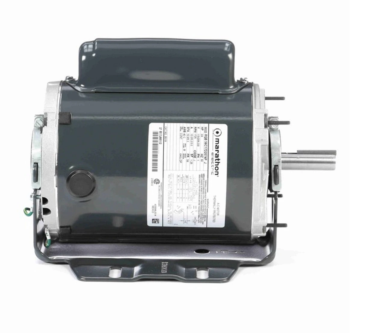 B319 Marathon 3/4 Hp (1 Speed) 115/208-230V 1800 RPM ODP 56 Frame Cap Start Resilient Base Motor 3 B319 Marathon 3/4 Hp (1 Speed) 115/208-230V 1800 RPM ODP 56 Frame Cap Start Resilient Base Motor - Image 3