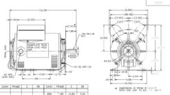 B335 Marathon 1 Hp (2 Speed) 115V 1800 RPM ODP 56 Frame Cap Start/Run Resilient Base Motor -Electric Motor Warehouse Store 335 line 82878.1632498435