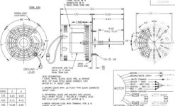 X033 Marathon 1/2 Hp 115V 1075 RPM (4 Speed) OPAO 48Z Frame Blower Motor -Electric Motor Warehouse Store 33 line 42703.1627317121