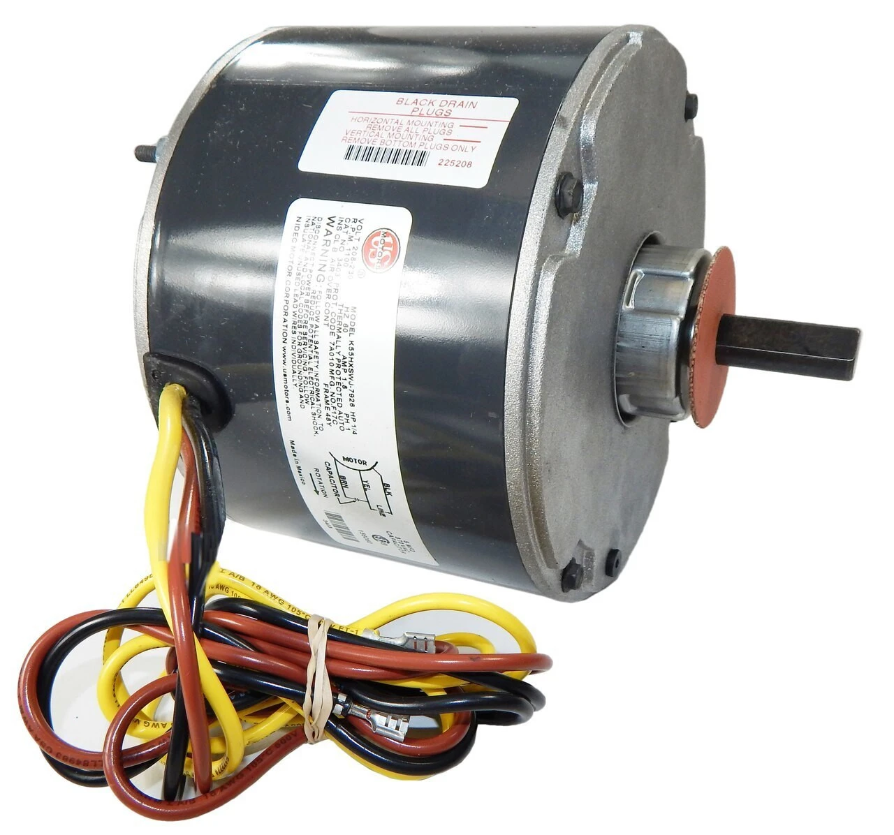 3403 Nidec | 1/4 Hp 1100 RPM 1-Speed 208-230V; 5.6" Blower Motor 1 3403 Nidec | 1/4 Hp 1100 RPM 1-Speed 208-230V; 5.6" Blower Motor