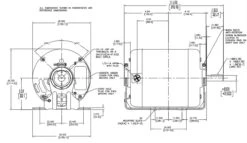 F340 Century 1/4 Hp (1 Speed) 115V 1200 RPM ODP 56 Frame Resilient Base Blower Motor -Electric Motor Warehouse Store 340 line 92337.1631205011