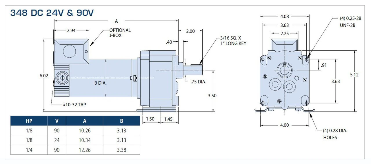 Bison 011-348-5030 Gear Motor 1/8 Hp 64 RPM 24VDC 2 Bison 011-348-5030 Gear Motor 1/8 Hp 64 RPM 24VDC - Image 2