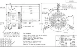 X034 Marathon 1/4 Hp 115V 1075 RPM (4 Speed) OPAO 48Z Frame Torsion Flex Blower Motor -Electric Motor Warehouse Store 34 line 56886.1627576137