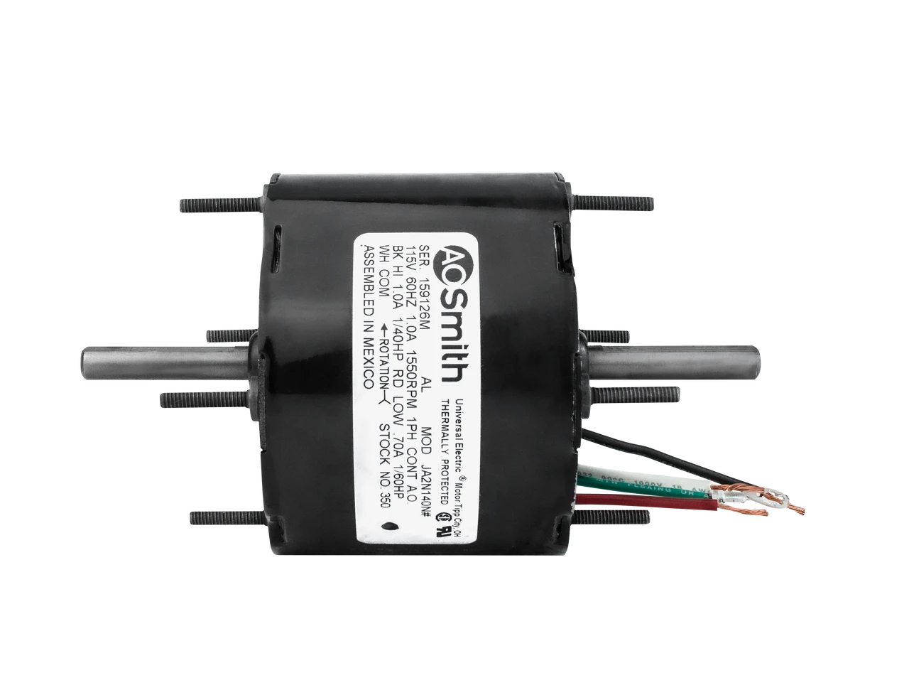 Model 350 Century 1/40 Hp 1550 RPM 2-Speed 3.3" Diameter 115 Volts Century # 350 3 Model 350 Century 1/40 Hp 1550 RPM 2-Speed 3.3" Diameter 115 Volts Century # 350 - Image 3