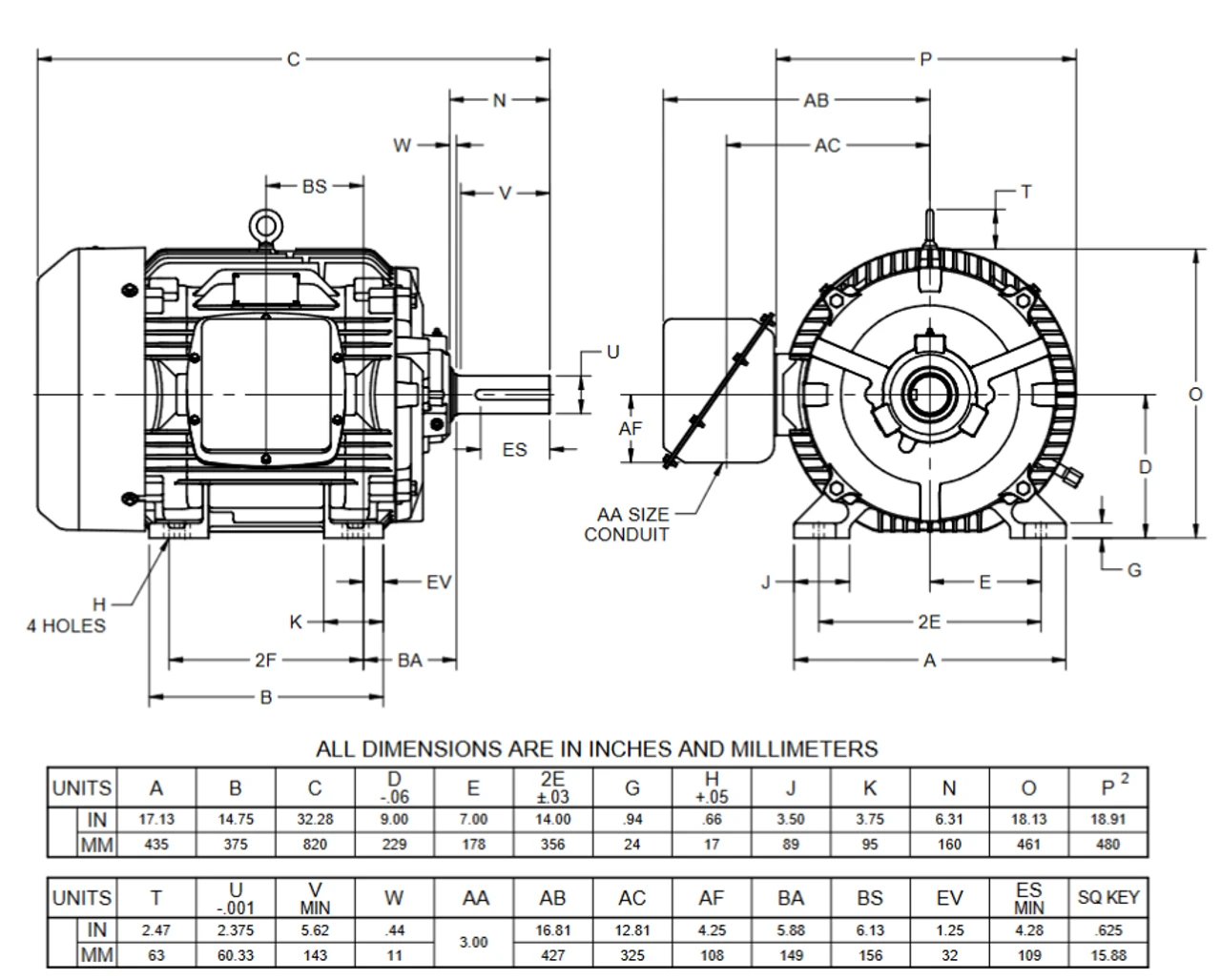 HD75V2B Nidec 75 Hp 1800 RPM 365T (Rigid Base Cast Iron) 230/460V TEFC Inverter-Duty 3-Phase Motor 2 HD75V2B Nidec 75 Hp 1800 RPM 365T (Rigid Base Cast Iron) 230/460V TEFC Inverter-Duty 3-Phase Motor - Image 2