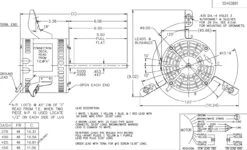X036 Marathon 1/2 Hp 115V 1075 RPM (4 Speed) OPAO 48Z Frame Torsion Flex Blower Motor -Electric Motor Warehouse Store 36 line 53782.1627582324