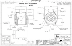 Model 380 Century 1/6 Hp 1075 RPM 1-Speed 5" Diameter 115V Century Motor # 380 -Electric Motor Warehouse Store 380 dim 73139.1530795122