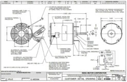 3851 Nidec | 1/4 Hp 1075 RPM 1-Speed 208-230V; 5.6" Condenser Motor -Electric Motor Warehouse Store 3851 71806.1571737727