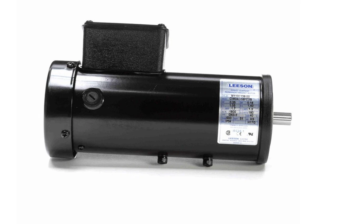 M1130139.00 Leeson 0.25 KW 1800 RPM 180VDC 63D Frame IP54 (No Base) TEFC Controllable DC Motor 3 M1130139.00 Leeson 0.25 KW 1800 RPM 180VDC 63D Frame IP54 (No Base) TEFC Controllable DC Motor - Image 3