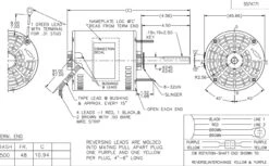 X426 Marathon 3/4 Hp 460V 1075 RPM OPAO 48Y Frame Condenser Fan Motor -Electric Motor Warehouse Store 424 line 59900.1625595468