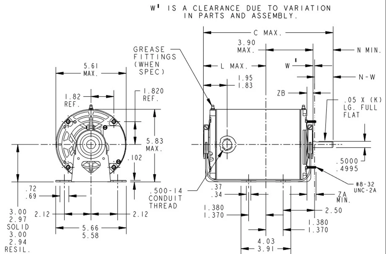 4319 Marathon 1/3 Hp (2 Speed) 115V 1800/1200 RPM ODP 48 Frame Resilient Base Blower Motor 4 4319 Marathon 1/3 Hp (2 Speed) 115V 1800/1200 RPM ODP 48 Frame Resilient Base Blower Motor - Image 4