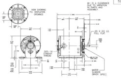 4383 Marathon 1/3 Hp (1 Speed) 115V 1800 RPM ODP 56Z Frame Resilient Base Blower Motor -Electric Motor Warehouse Store 4383 line 91571.1630421699