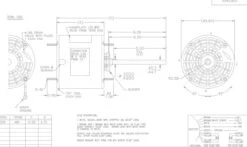 X451 Marathon 1/3 Hp 208-230V 825 RPM TEAO 48Y Frame Condenser Fan Motor -Electric Motor Warehouse Store 451 line 67143.1625852806