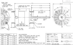 X456 Marathon 1/4 Hp 460V 1075 RPM TEAO 48Z Frame Condenser Fan Motor -Electric Motor Warehouse Store 456 line 16621.1625770255