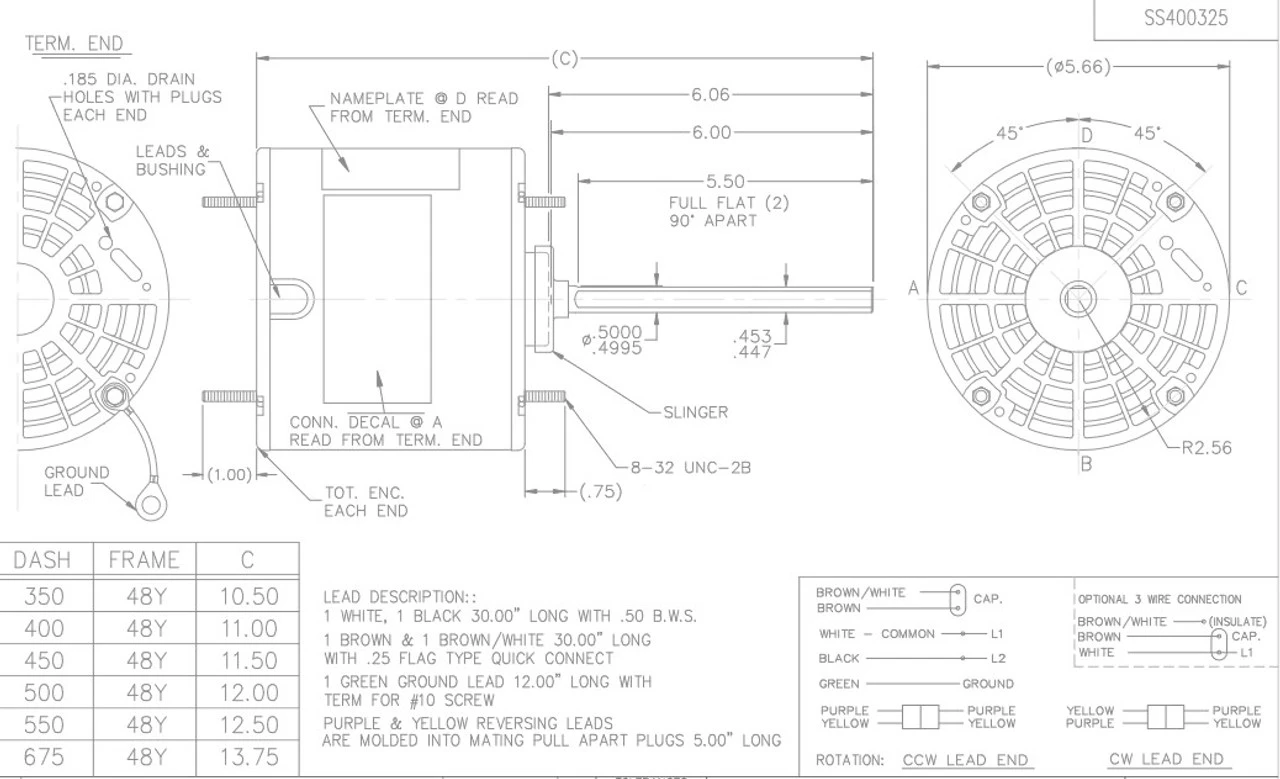 X462 Marathon 1 Hp 460V 1075 RPM TENV 48Y Frame Condenser Fan Motor 3 X462 Marathon 1 Hp 460V 1075 RPM TENV 48Y Frame Condenser Fan Motor - Image 3