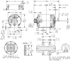 4733 Marathon 1/4 Hp (1 Speed) 115V 1800 RPM Open 48Y Frame Split Phase Resilient Base Motor -Electric Motor Warehouse Store 4733 line 54182.1633710102