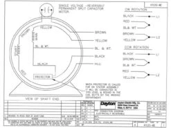 4YU20 Dayton 1/4 HP Direct Drive Blower Motor 860 RPM 115V -Electric Motor Warehouse Store 4YU20wire 45131.1461692902
