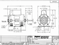 4YU22 Dayton 1/2 HP Direct Drive Blower Motor 860 RPM 115/230V -Electric Motor Warehouse Store 4YU22dim 74526.1462905508