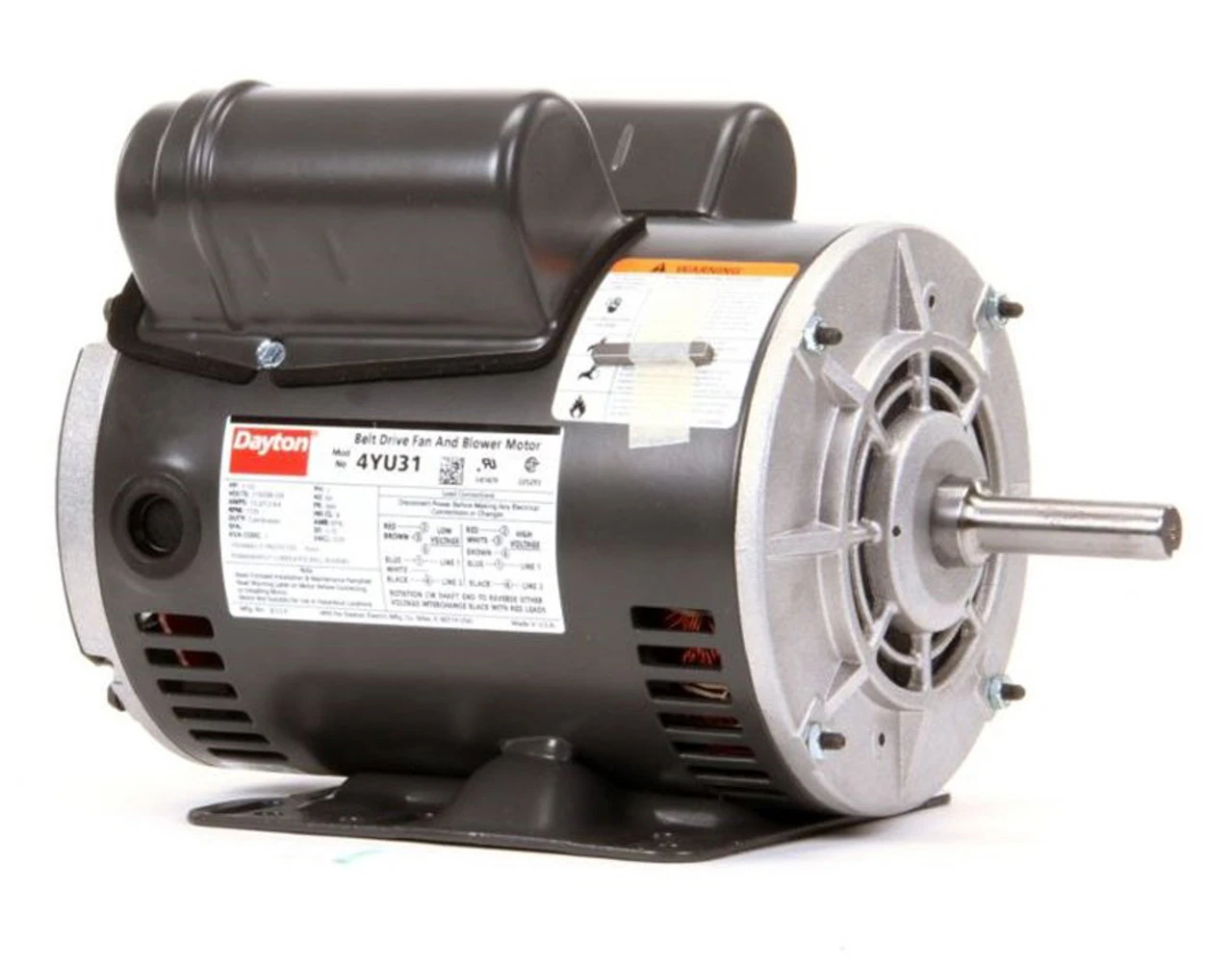 1.5 Hp Belt Drive Blower Cap Start Motor 1725 RPM 115/208-230V Dayton 4YU31 2 1.5 Hp Belt Drive Blower Cap Start Motor 1725 RPM 115/208-230V Dayton 4YU31 - Image 2