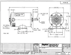 Model 4YU38 Century 1 Hp Belt Drive Blower 3 Phase Motor 1725 RPM 208-230/460V Dayton 4YU38 -Electric Motor Warehouse Store 4YU38DIM 89850.1463228204