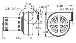 Fasco 50748-D500 Centrifugal Blower 115 Volts -Electric Motor Warehouse Store 50748 D500 dim 73879.1435071119