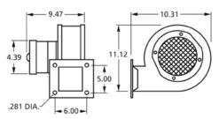 Fasco 50769-D500 Fasco Blower 115V 2-Speed 7 Fasco 50769-D500 Fasco Blower 115V 2-Speed -Electric Motor Warehouse Store 50769 D500 dim 62782.1435071149