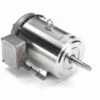 132451.00 Leeson 5 Hp 3600 RPM 230/460V 184JM Frame (With Base) TEFC 3-Phase All-Stainless Wash-Down Motor