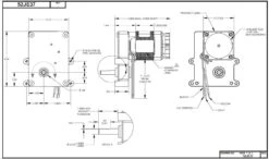 Dayton Model 52JE37 Gear Motor 10 RPM 1/100 Hp 115V 60hz. -Electric Motor Warehouse Store 52JE37 dim 39127.1499257601