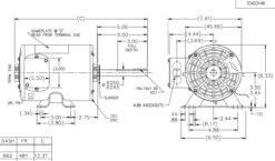 X533 Marathon 1/2 Hp 3-phase 208-230/460V 1075 RPM OPAO 56Z Frame Condenser Fan Motor -Electric Motor Warehouse Store 533 line 44625.1626366470