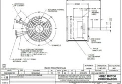 5451 Nidec | 1/2 Hp 1075 RPM 3-Speed 115V; 5.6" Blower Motor -Electric Motor Warehouse Store 5451 dim 67427.1568569571